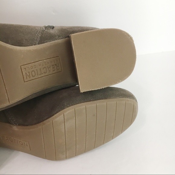 Kenneth Cole REACTION Women's Road Stop Dark Taupe Suede Leather Ankle Boots 6 - Picture 10 of 15